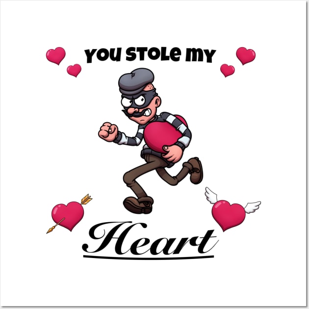 You Stole My Heart Thief Wall Art by TheMaskedTooner